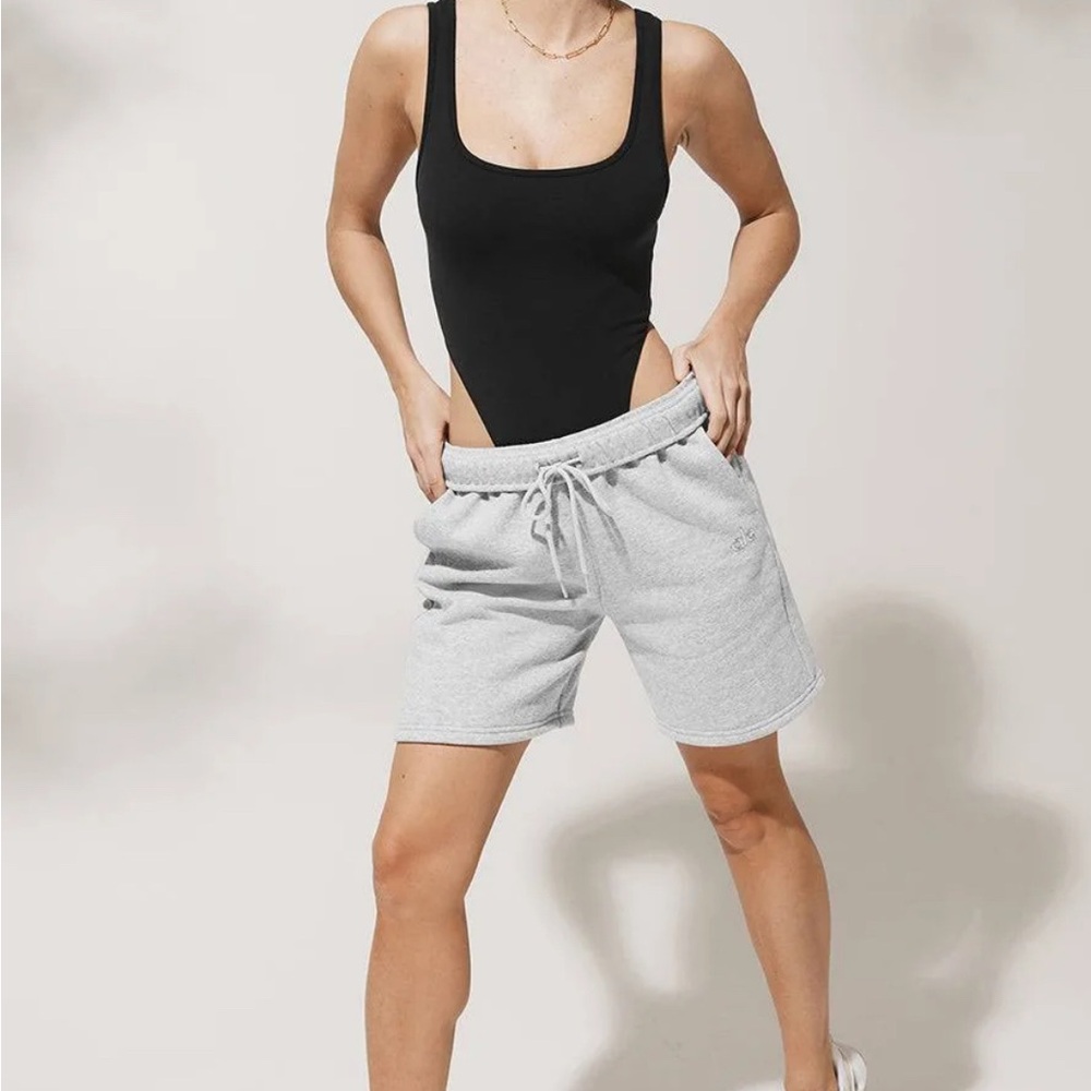 ALO Yoga Airbrush Hot Shot Black Bodysuit NEW